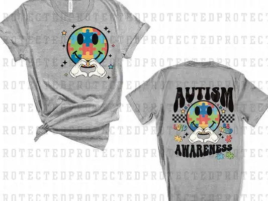 Autism Awareness Puzzle Piece Smiley (Front & Back)