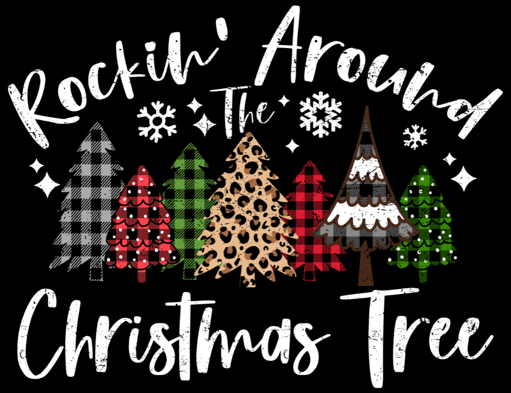 Rockin' Around The Christmas Tree Distressed